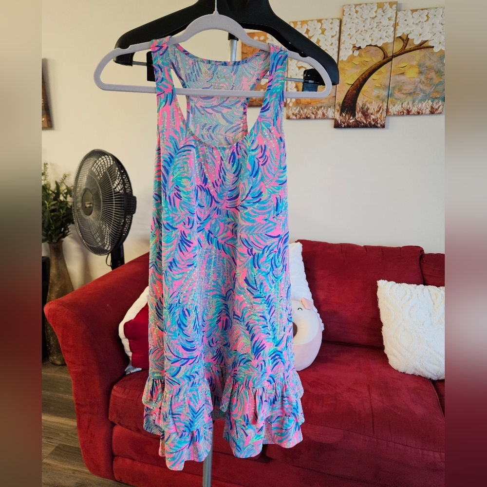 Lilly Pulitzer Evangelia Dress Pink Sunset NWOT XXS